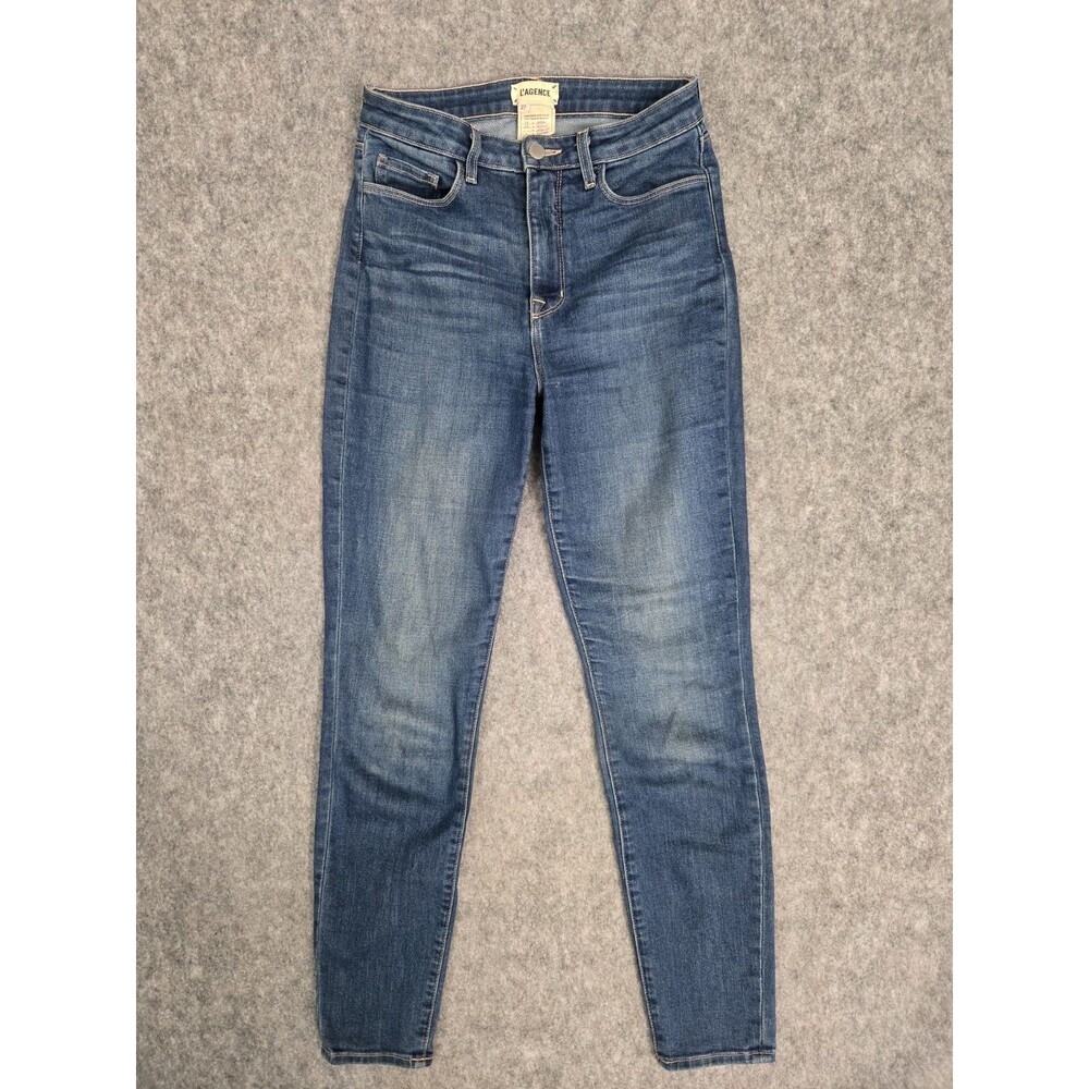 L'AGENCE Monique Ultra High Rise Skinny Jeans Blue Women’s Size 27